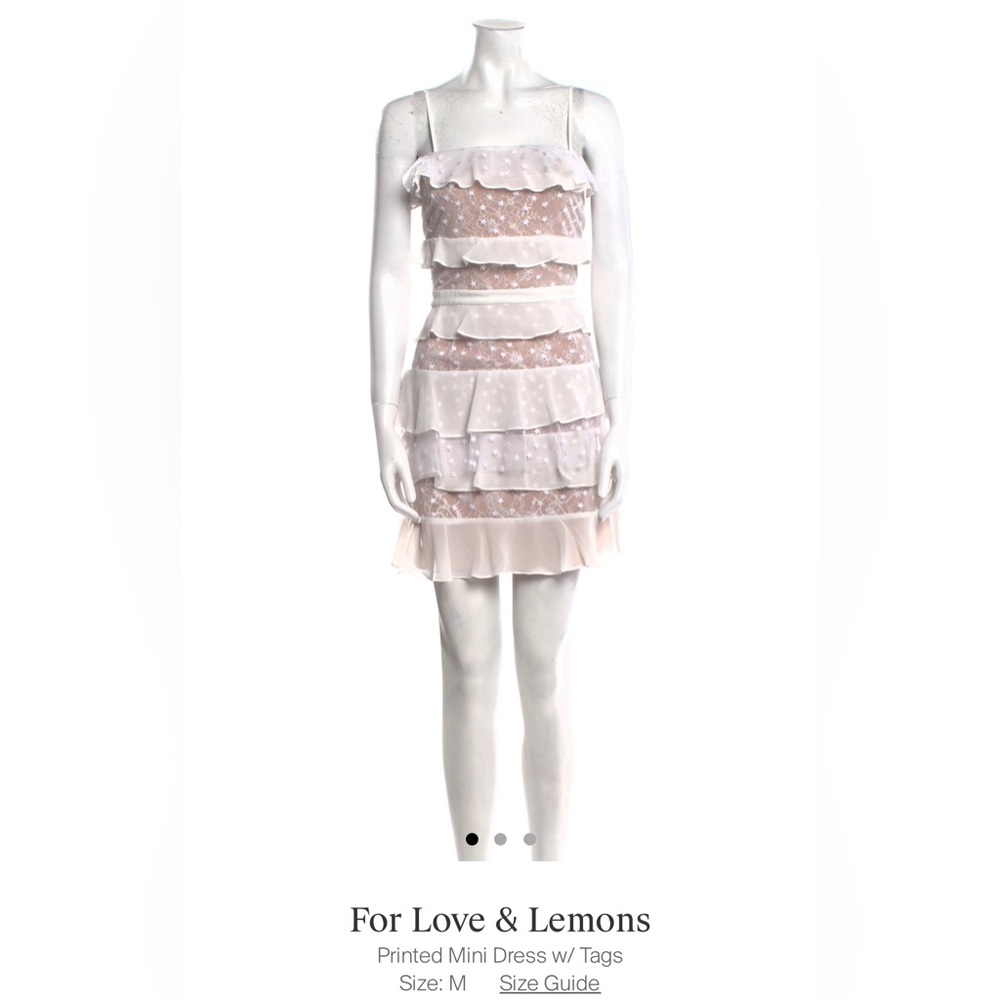 For Love & Lemons White Mini Star Dress